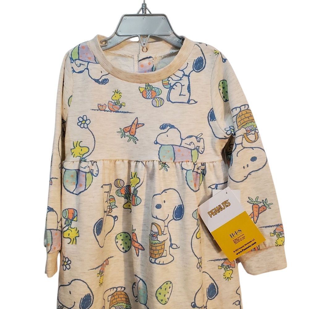 Peanuts Snoopy & Woodstock Toddler Easter Theme‎ Dress Size 3T New